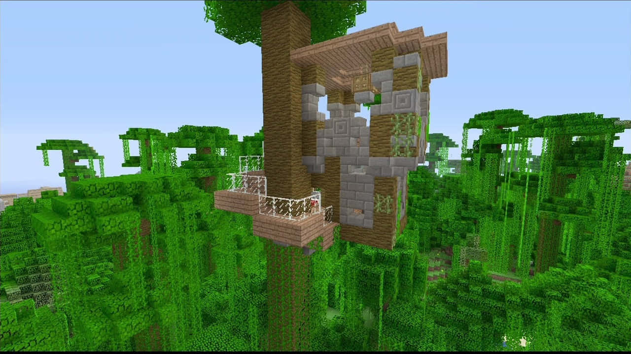 mawazo ya nyumba ya mti minecraft mawazo ya nyumba ya mti minecraft Picha ya Ukuta