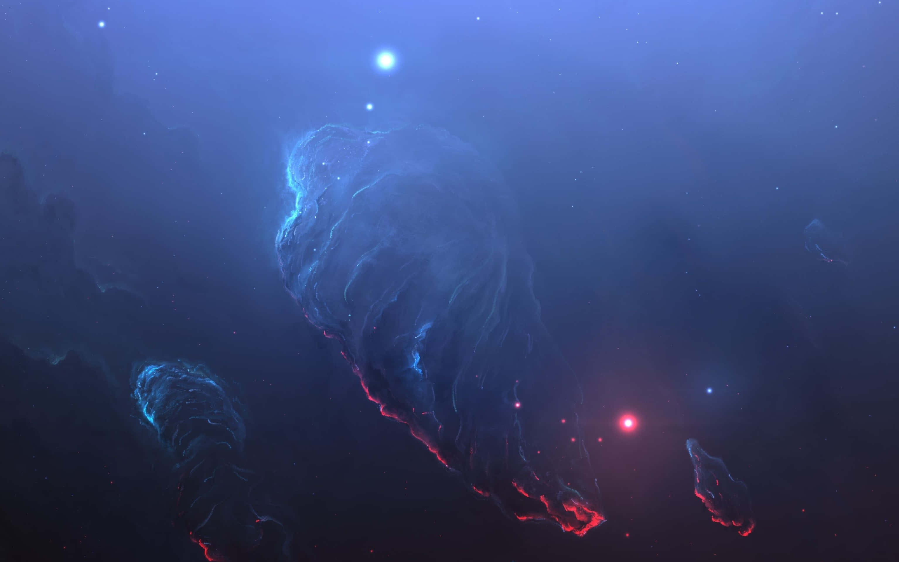 Mawingu ya Nebula Giza Mandhari ya Anga Picha ya Ukuta