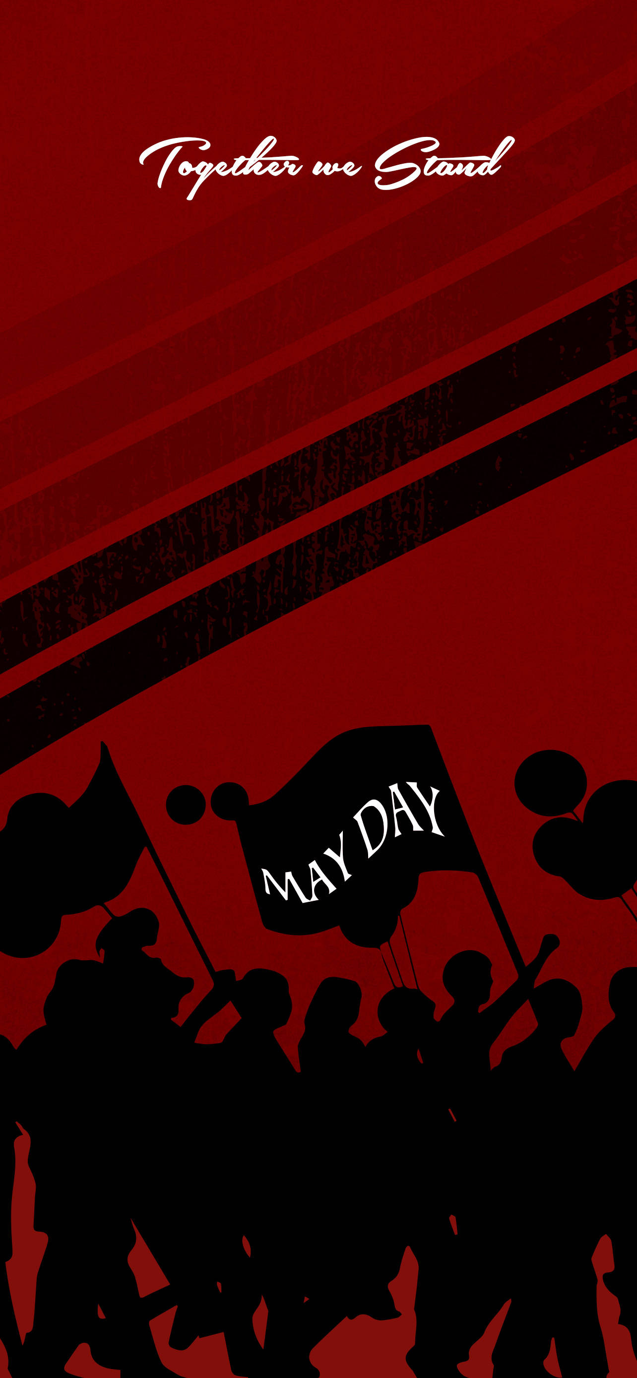 May Day Black And Red Picha ya Ukuta