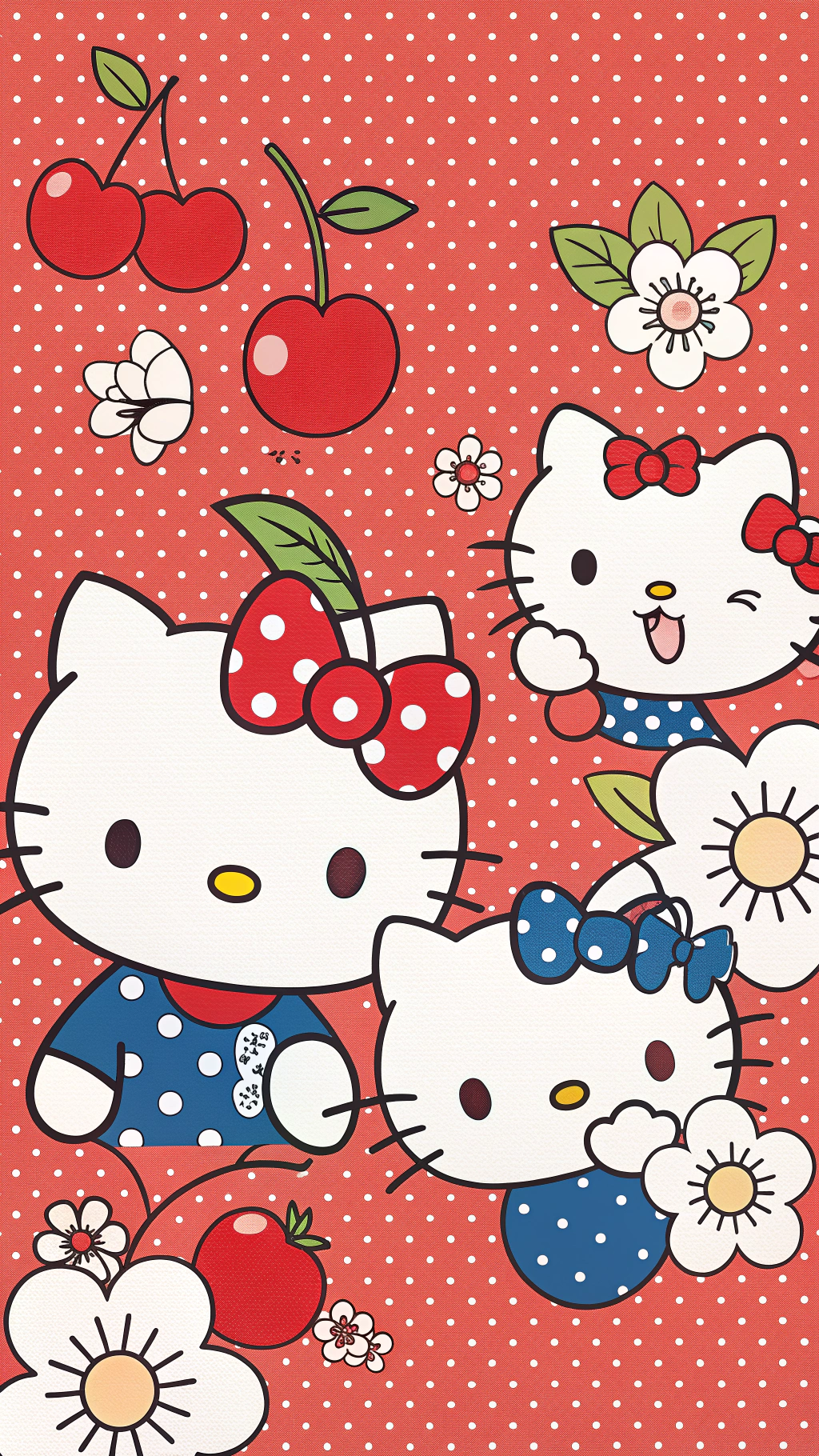 Mazingira ya Hello Kitty Tamu Picha ya Ukuta