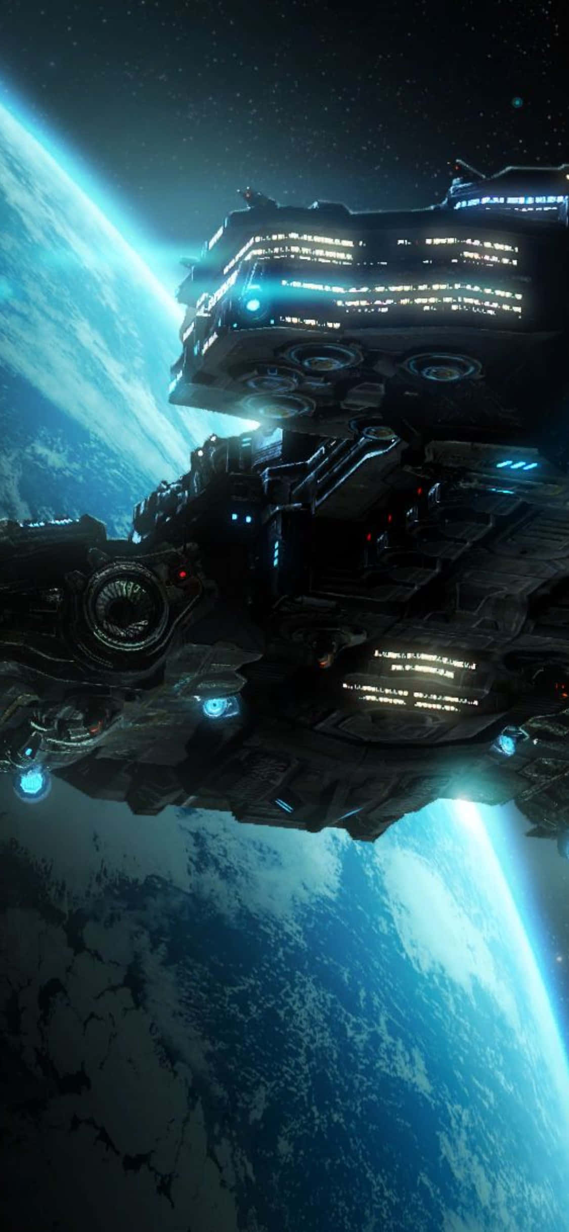 Mazingira ya iPhone X ya StarCraft II Space Picha ya Ukuta