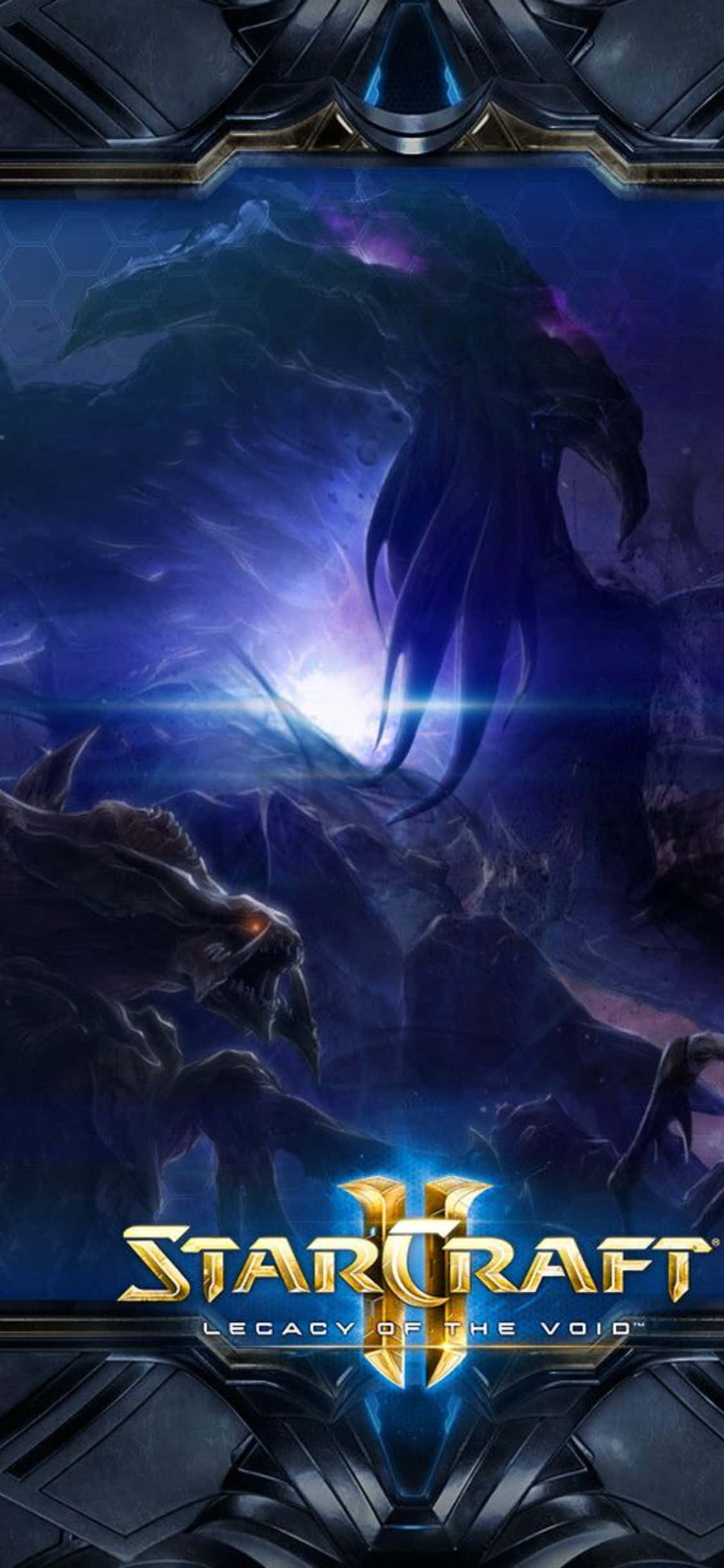 Mazingira ya iPhone X ya StarCraft II Creatures Picha ya Ukuta