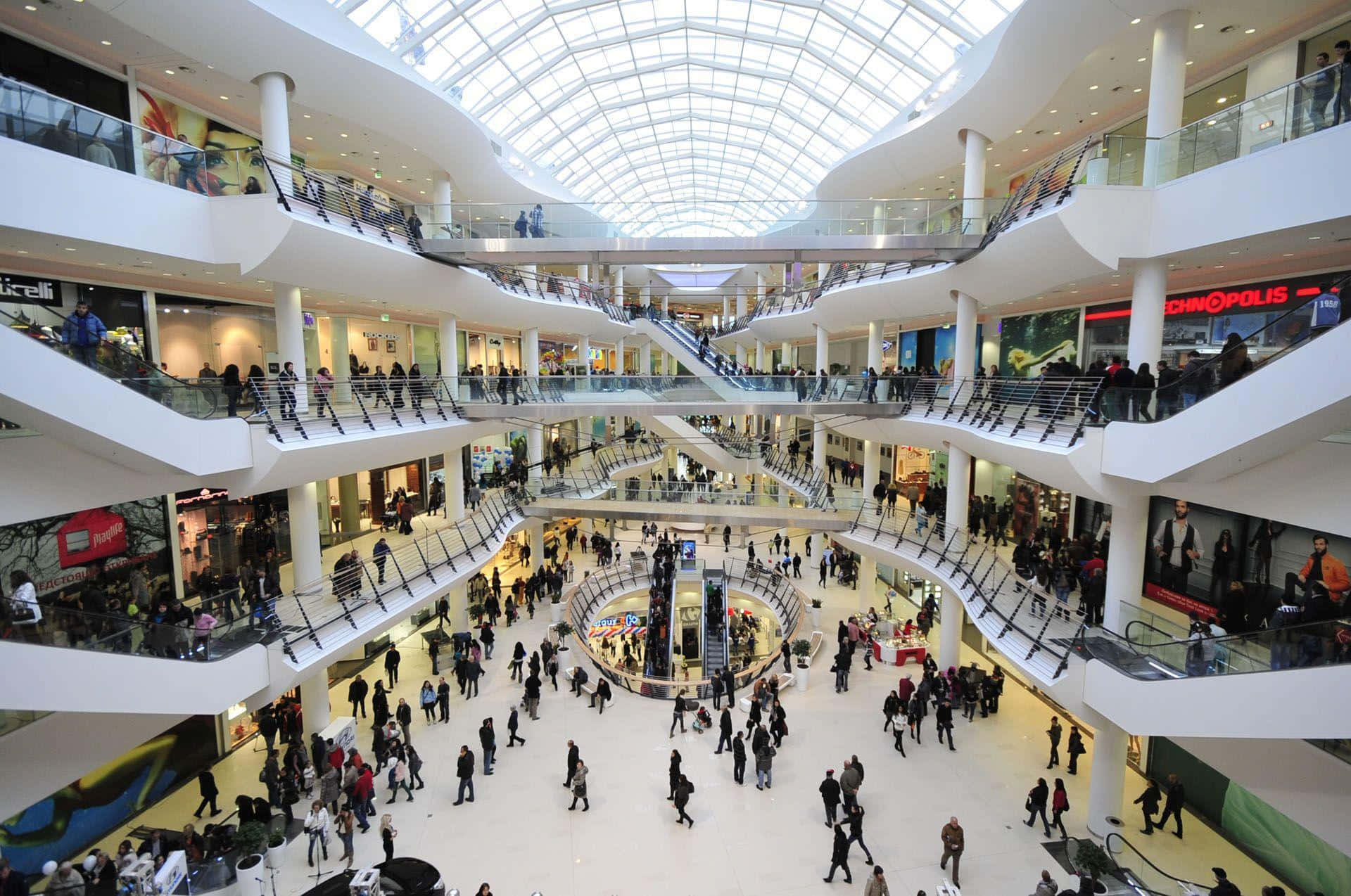Mazingira ya Kituo cha Shopping Picha ya Ukuta