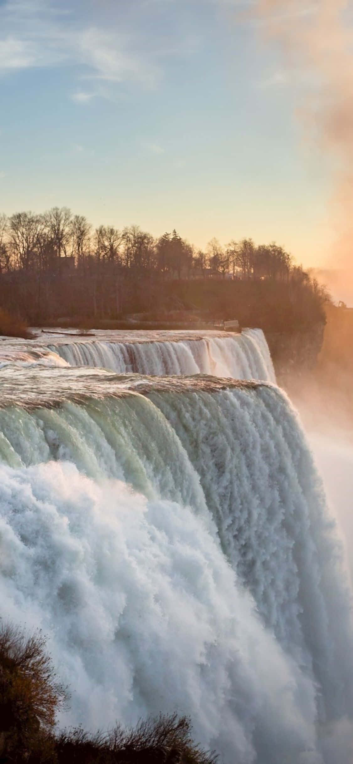 iPhone X Niagara Falls Tourist Spots Background Picha ya Ukuta