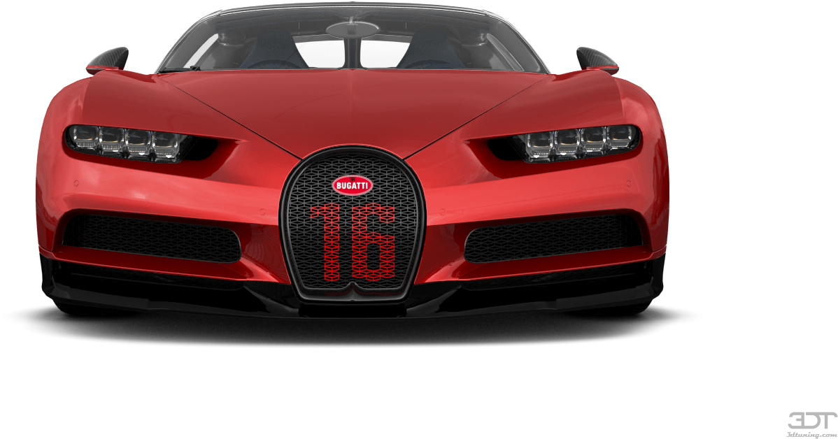 Mbele ya Bugatti Chiron Nyekundu Picha ya Ukuta