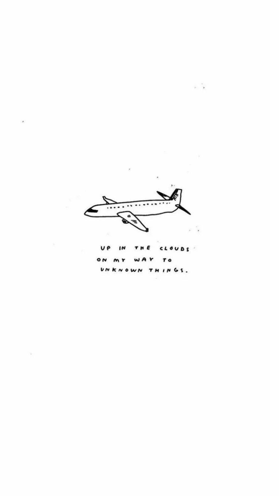 Mchanganyiko wa Airplane Nyeupe Picha ya Ukuta