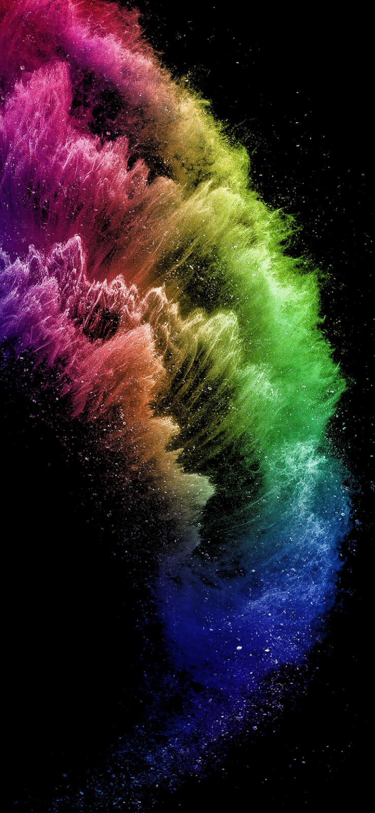Splash Of Colorful Paint Pixel 3 OLED Background Picha ya Ukuta