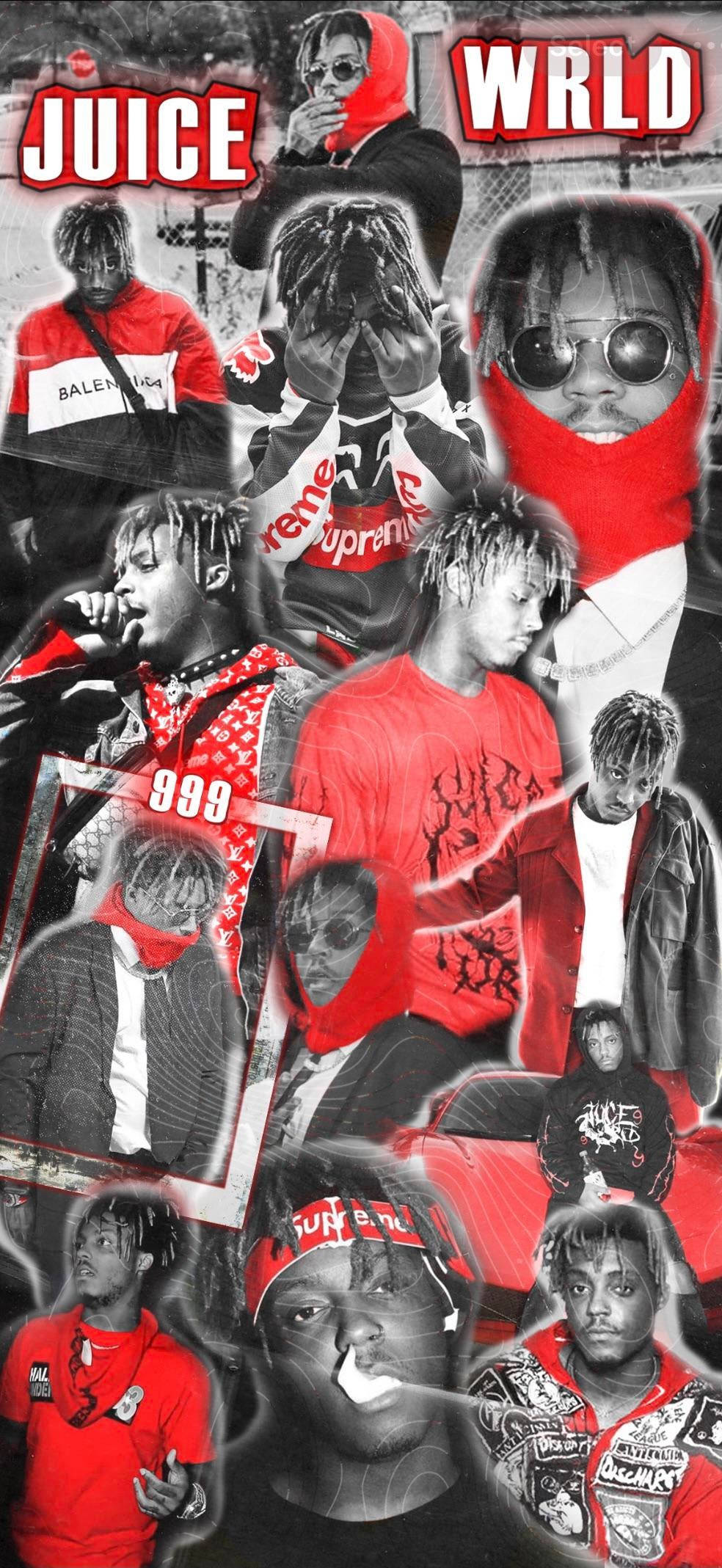 Mchanganyiko wa Mwanamuziki wa Rap wa Amerika XXXTentacion Juice WRLD Picha ya Ukuta