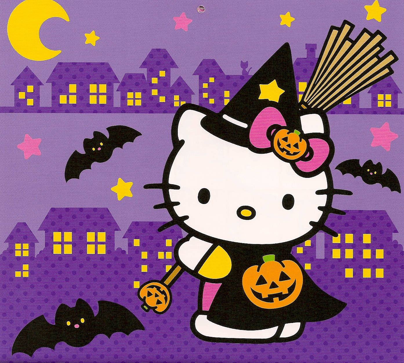 Mchawi wa Halloween wa Kawaii Picha ya Ukuta