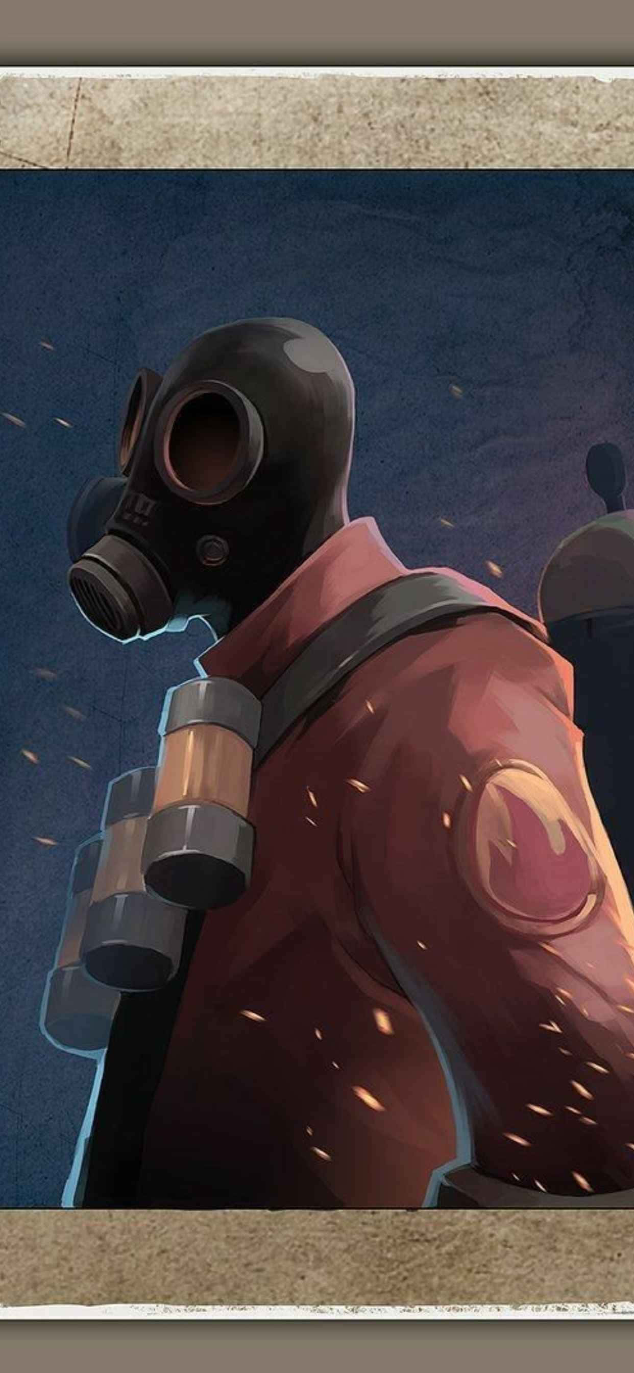 Mchezaji Mwekundu wa Pyro iPhone Xs Max Team Fortress 2 Background Picha ya Ukuta