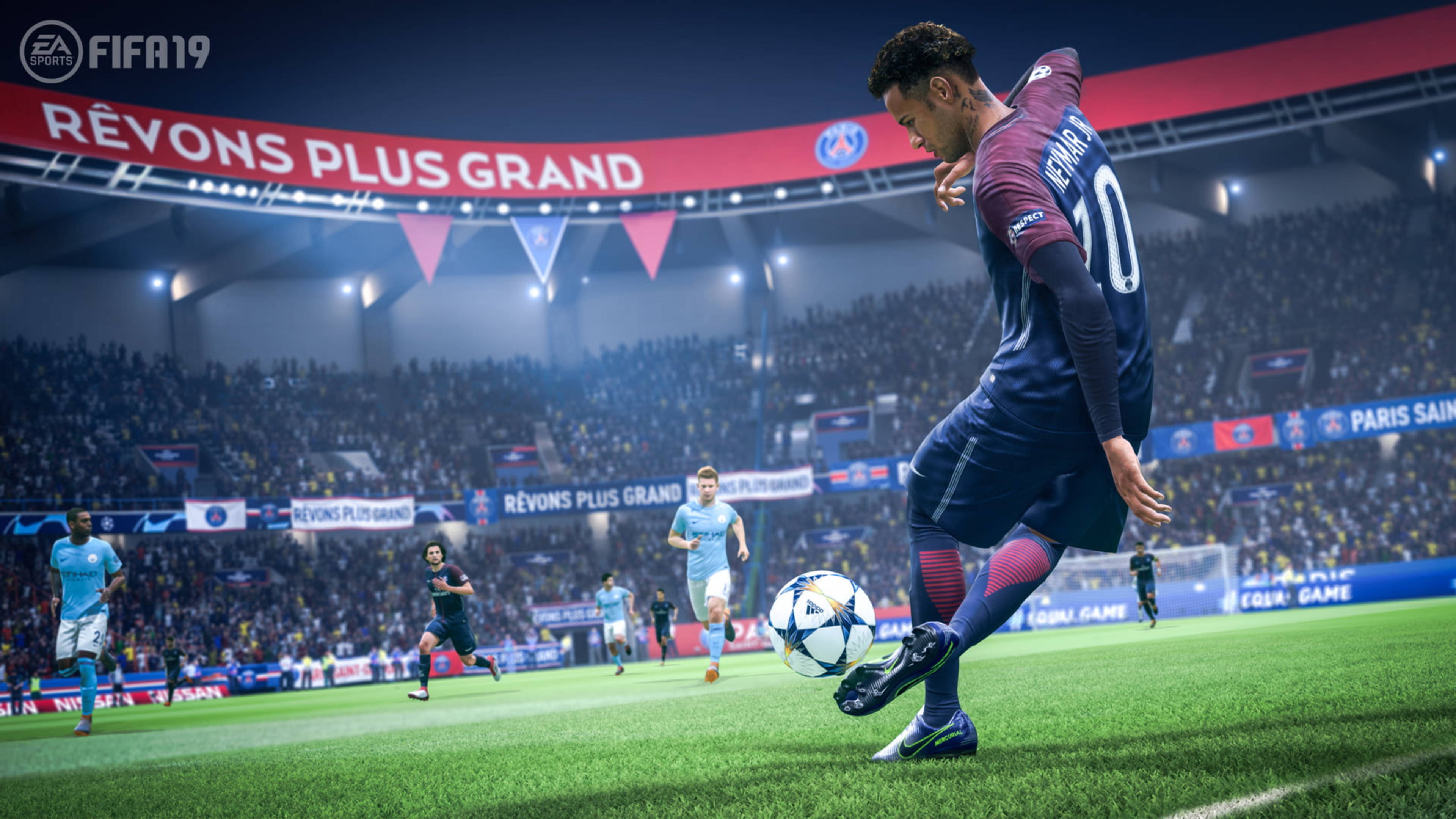 Mchezaji wa Soka Neymar FIFA 19 4K Picha ya Ukuta