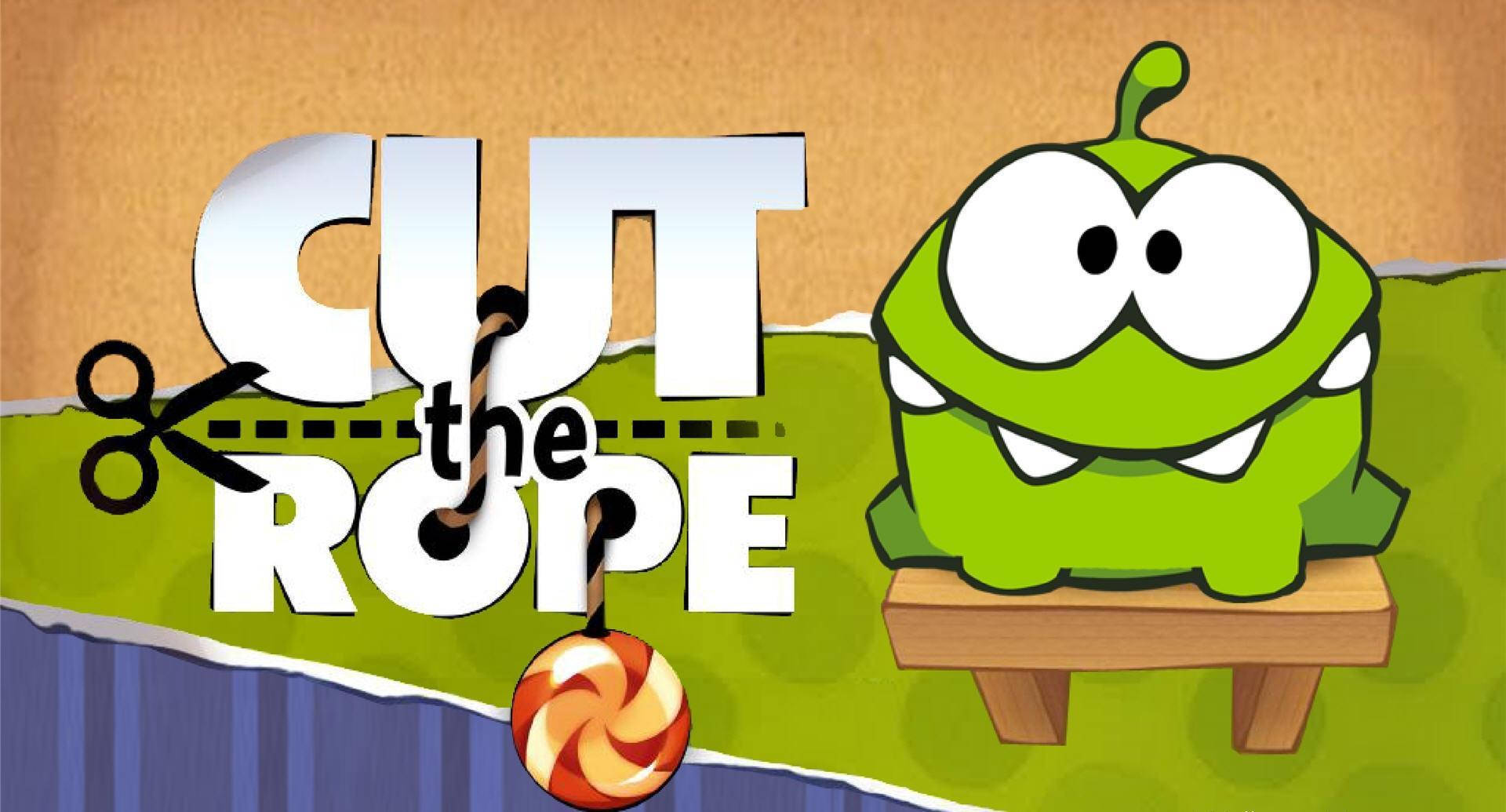 Mchezo wa Cut The Rope Frog Kawaii Picha ya Ukuta