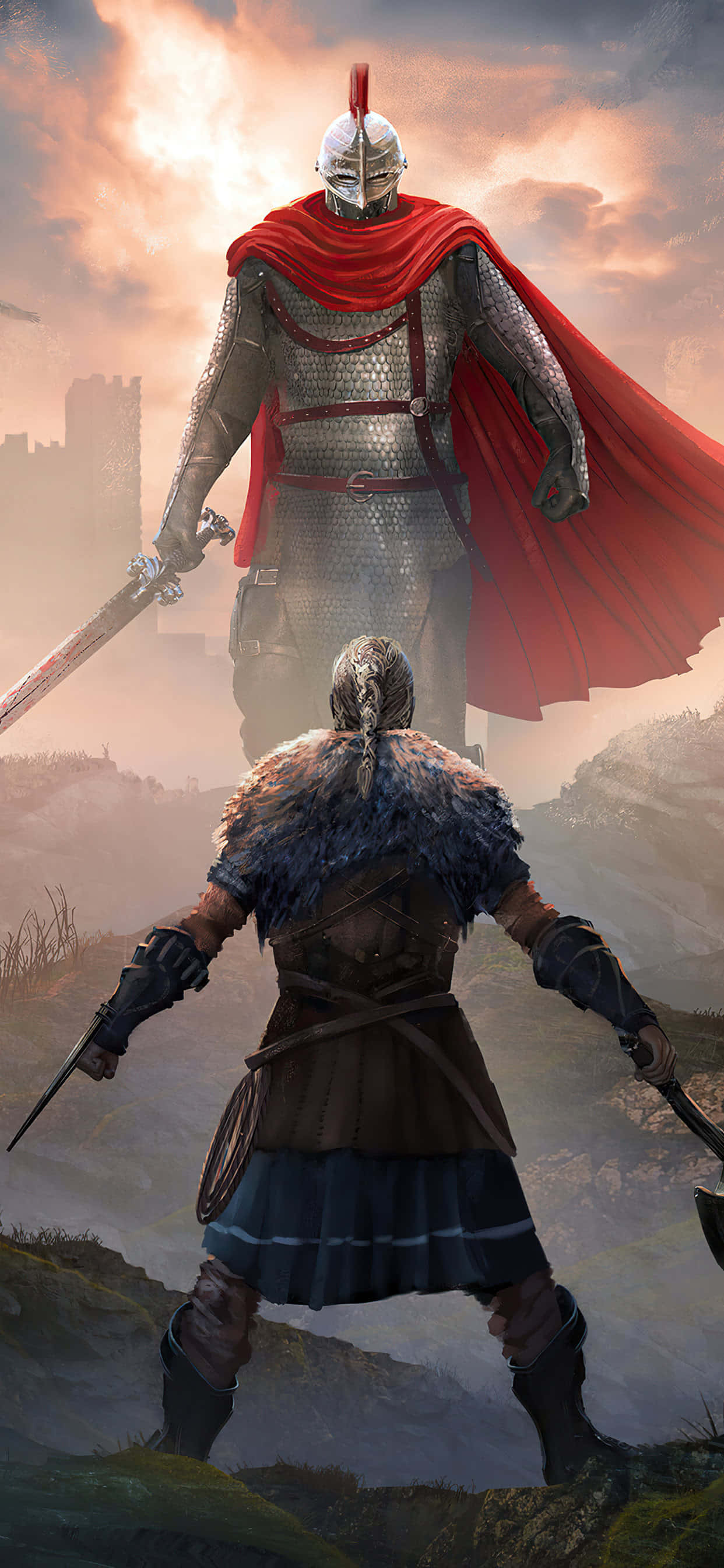 Mchezo wa Video wa Hatua iPhone Xs Max Assassin's Creed Valhalla Background Picha ya Ukuta