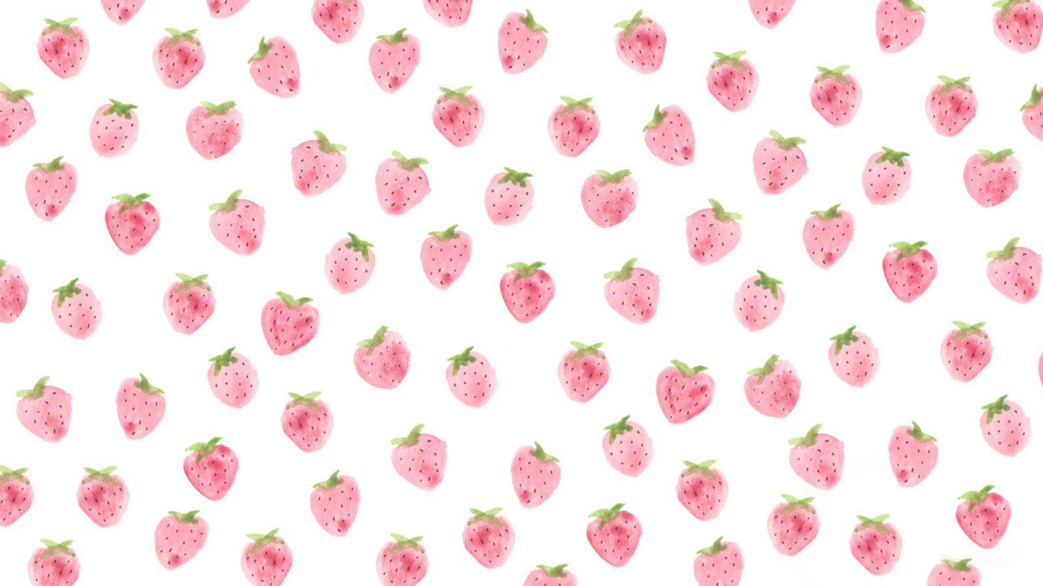Mchoro Mzuri wa Strawberi ya Waridi Picha ya Ukuta