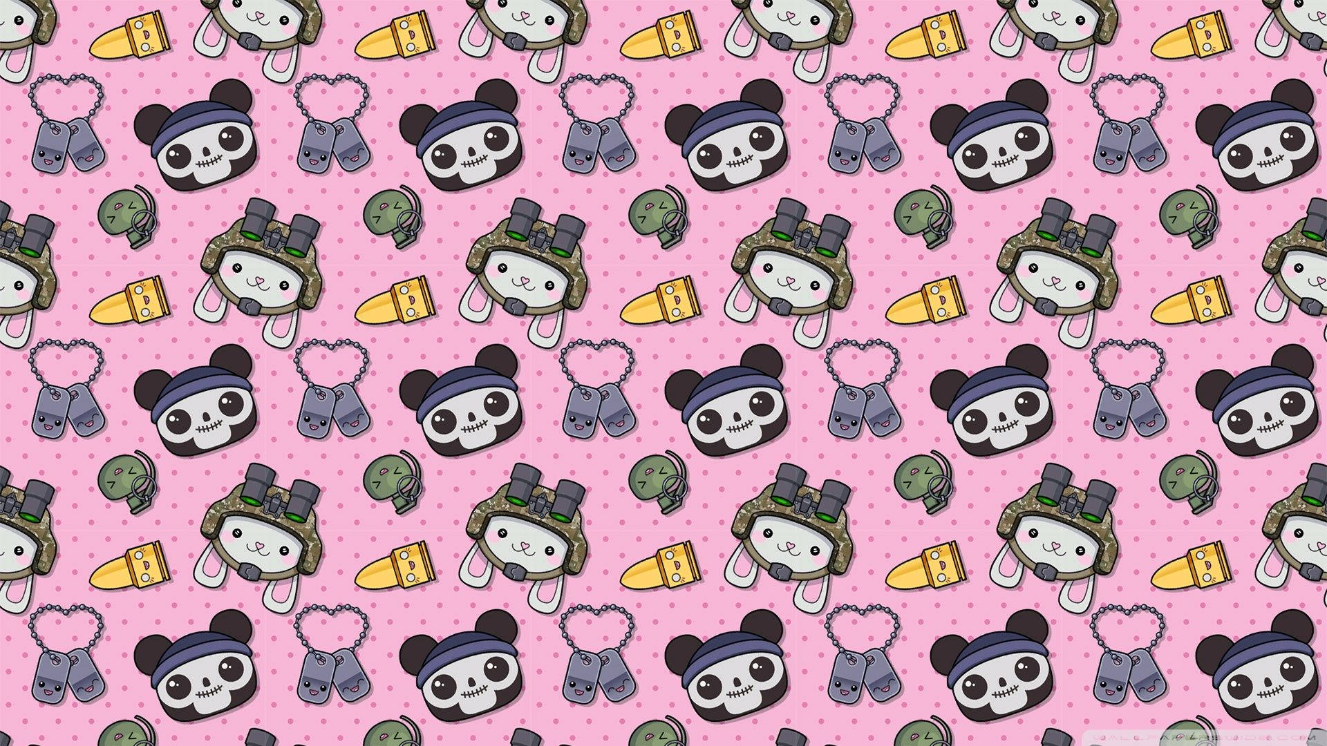 Mchoro Mzuri wa Askari wa Kawaii Picha ya Ukuta