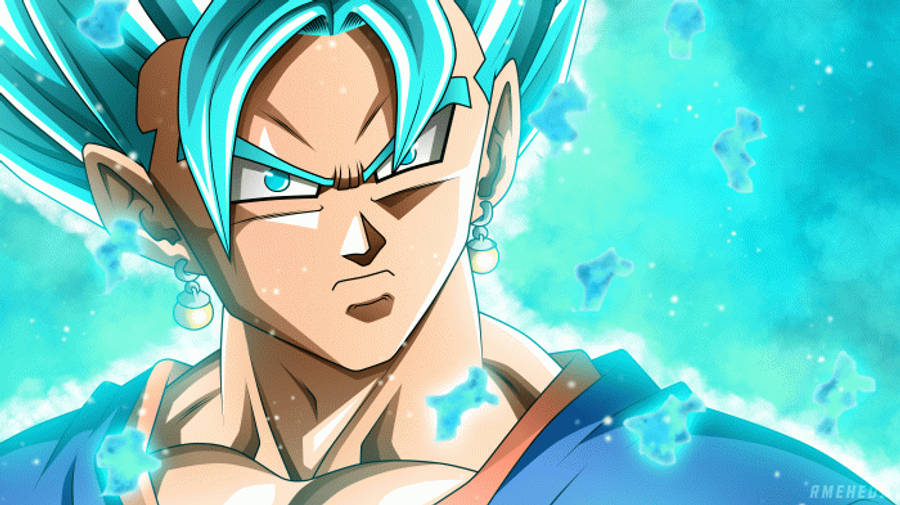 Mchoro wa 3D wa Son Goku Katika 8K Picha ya Ukuta