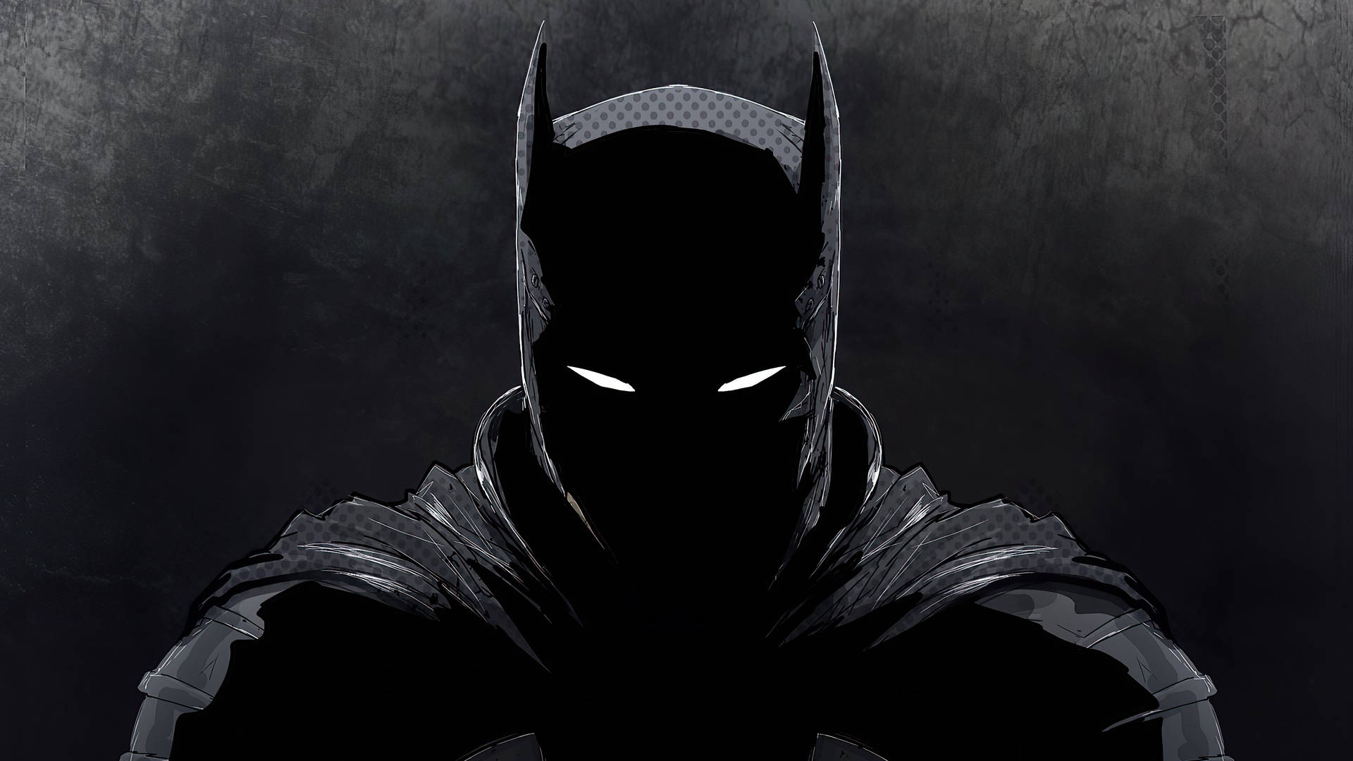 Mchoro wa Batman Mweusi kwenye Laptop Picha ya Ukuta