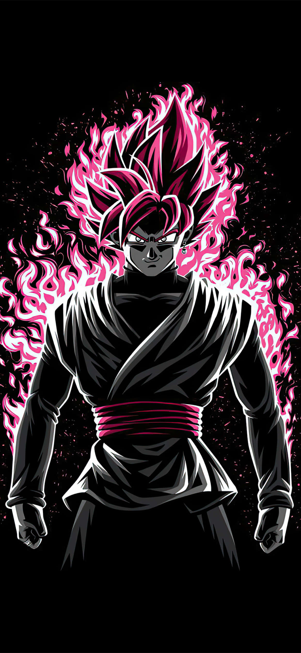 Black Goku Illustration Dragon Ball Super iPhone Picha ya Ukuta