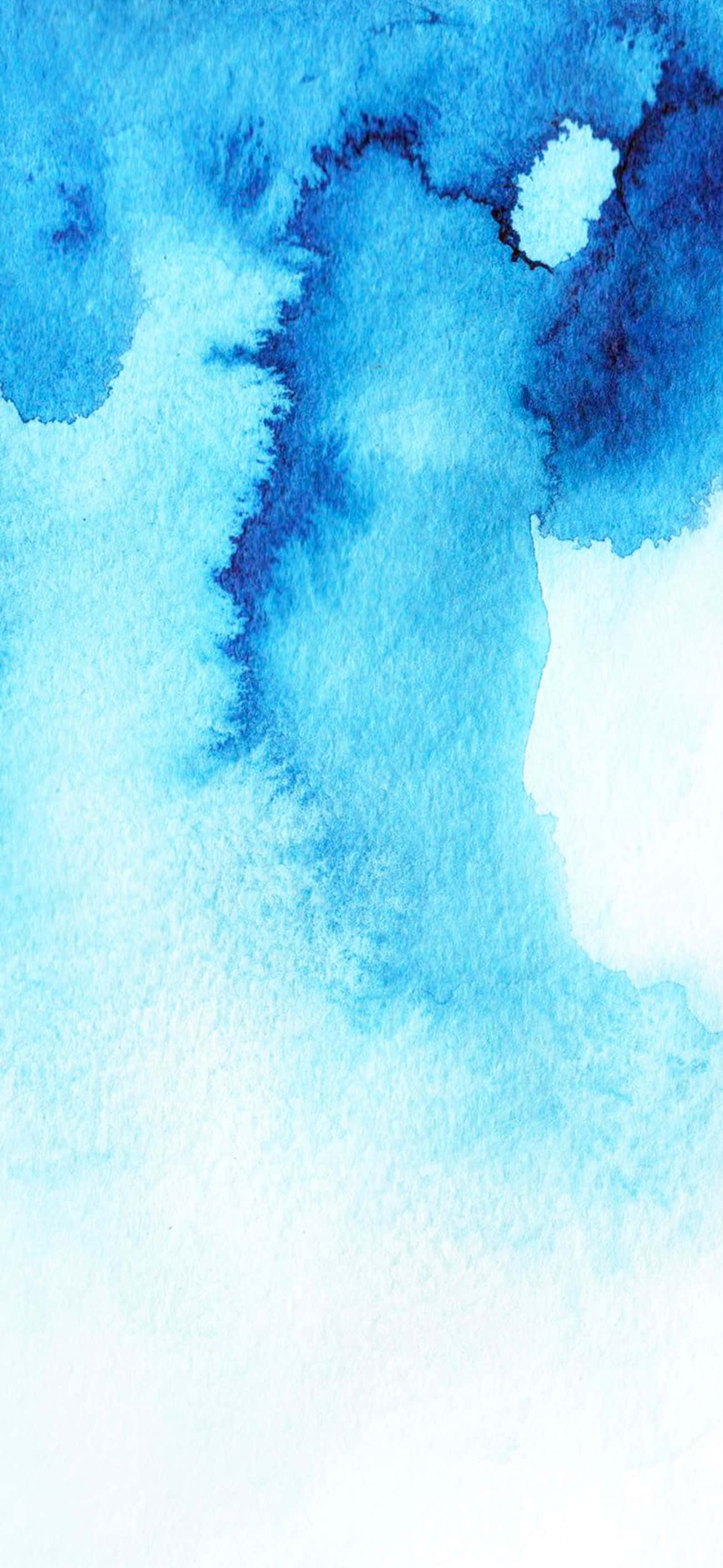 Mchoro wa Blue Watercolor na Mwisho wa Faded Picha ya Ukuta