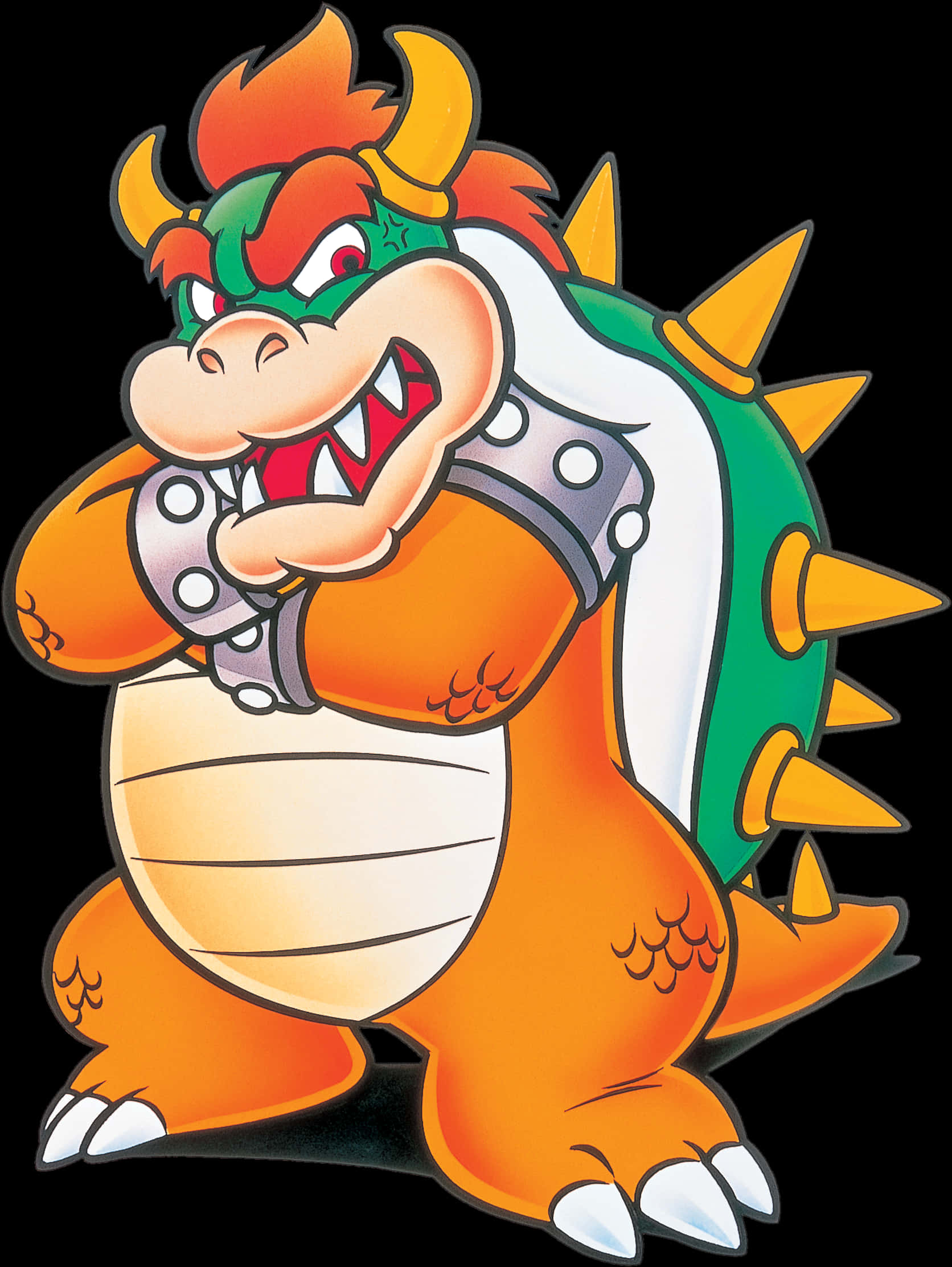 Mchoro wa Bowser Akitabasamu Picha ya Ukuta