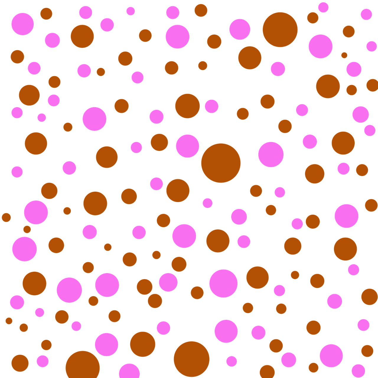 Mchoro wa Dots za Pink na Brown Picha ya Ukuta