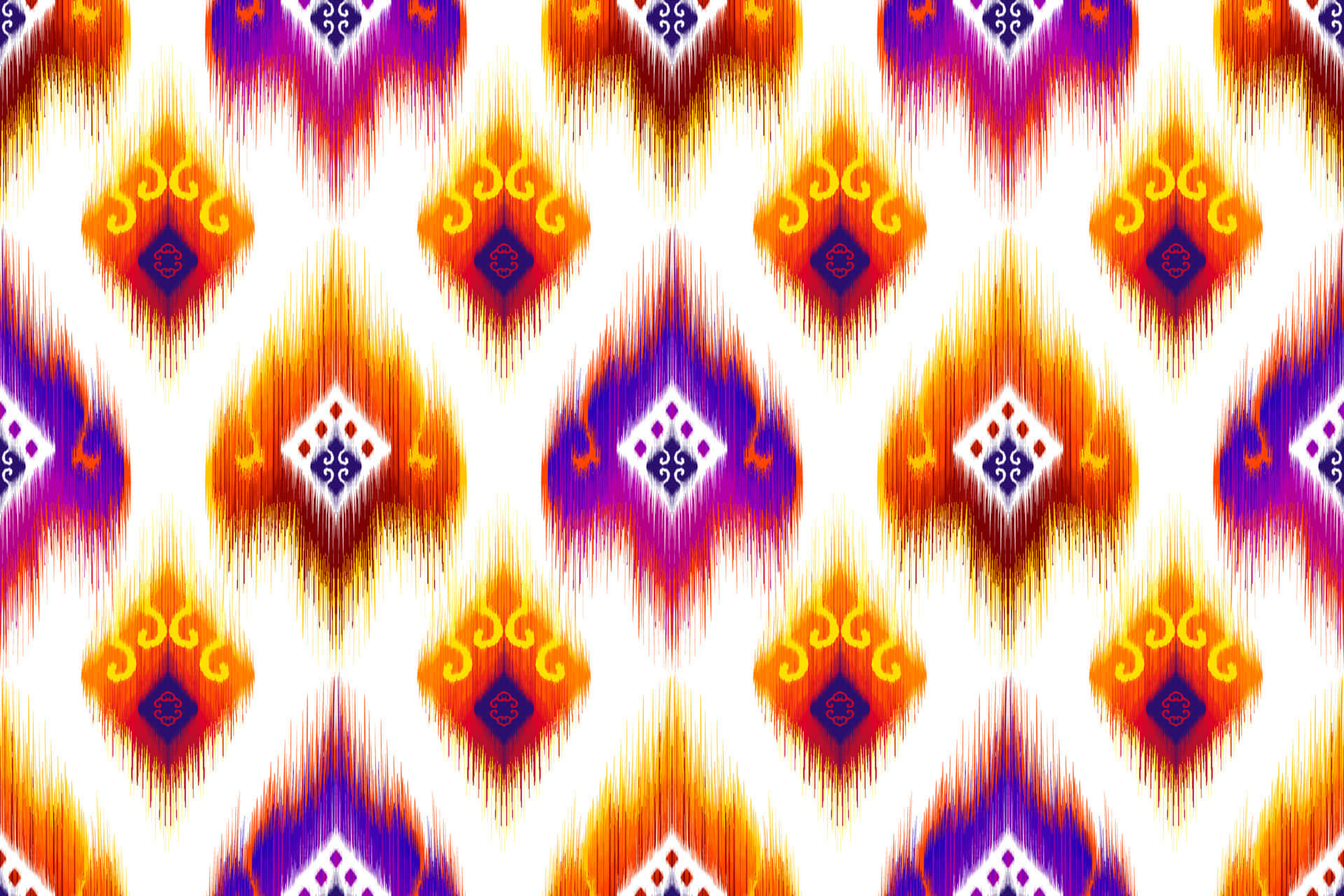 Mchoro wa Ikat wa Bukhara Picha ya Ukuta