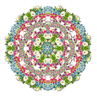 Mchoro wa Kaleidoscope ya Maua Picha ya Ukuta