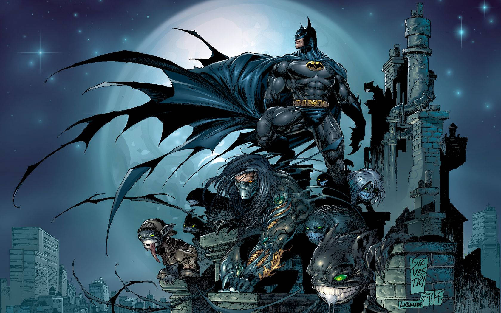 Mchoro wa Katuni wa Batman Picha ya Ukuta