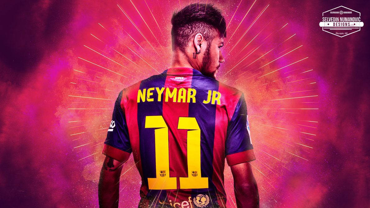 Mchoro wa Kisanaa wa Pop wa Neymar JR Picha ya Ukuta
