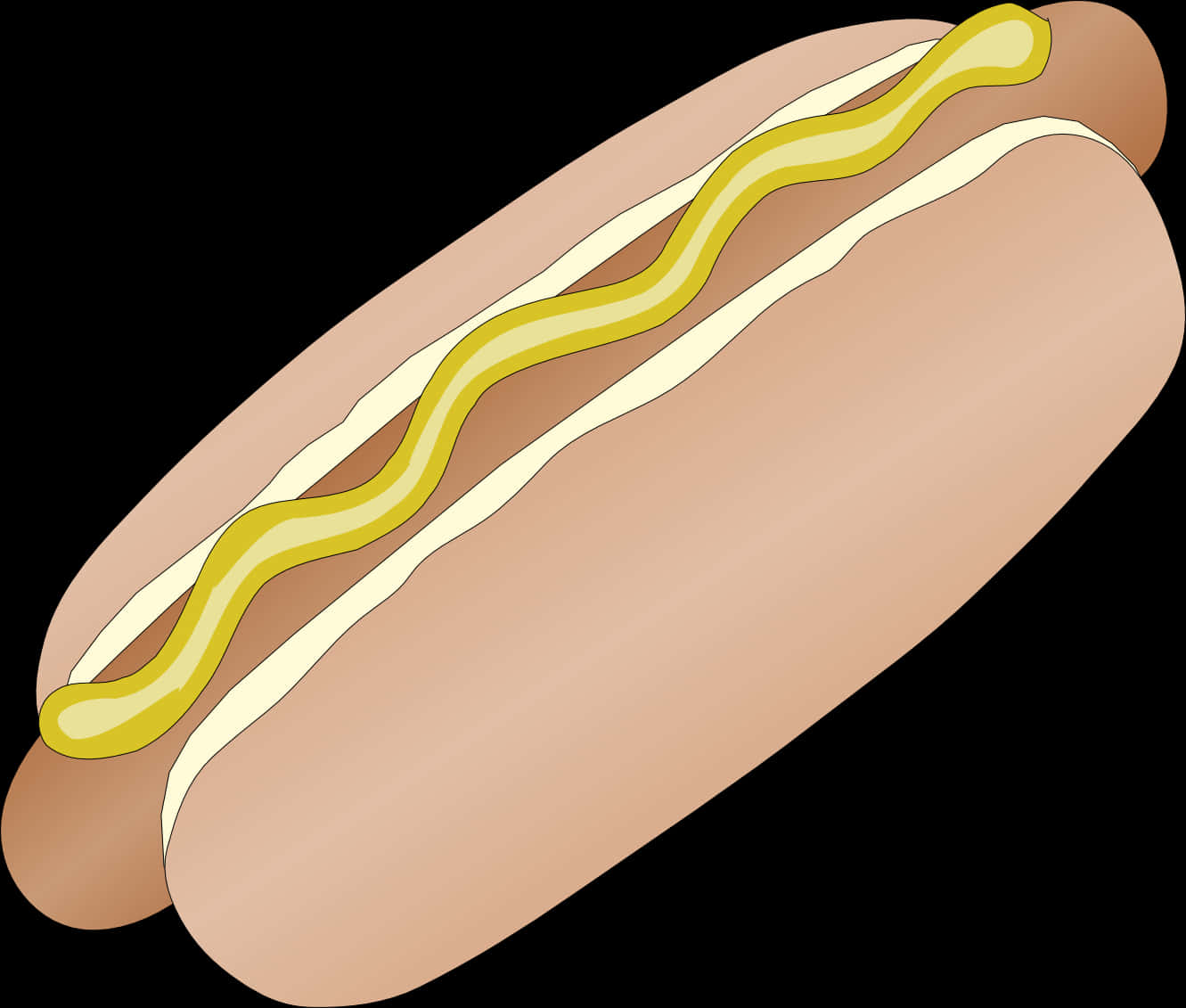 Mchoro wa Klasika wa Hot Dog na Mustadi Picha ya Ukuta