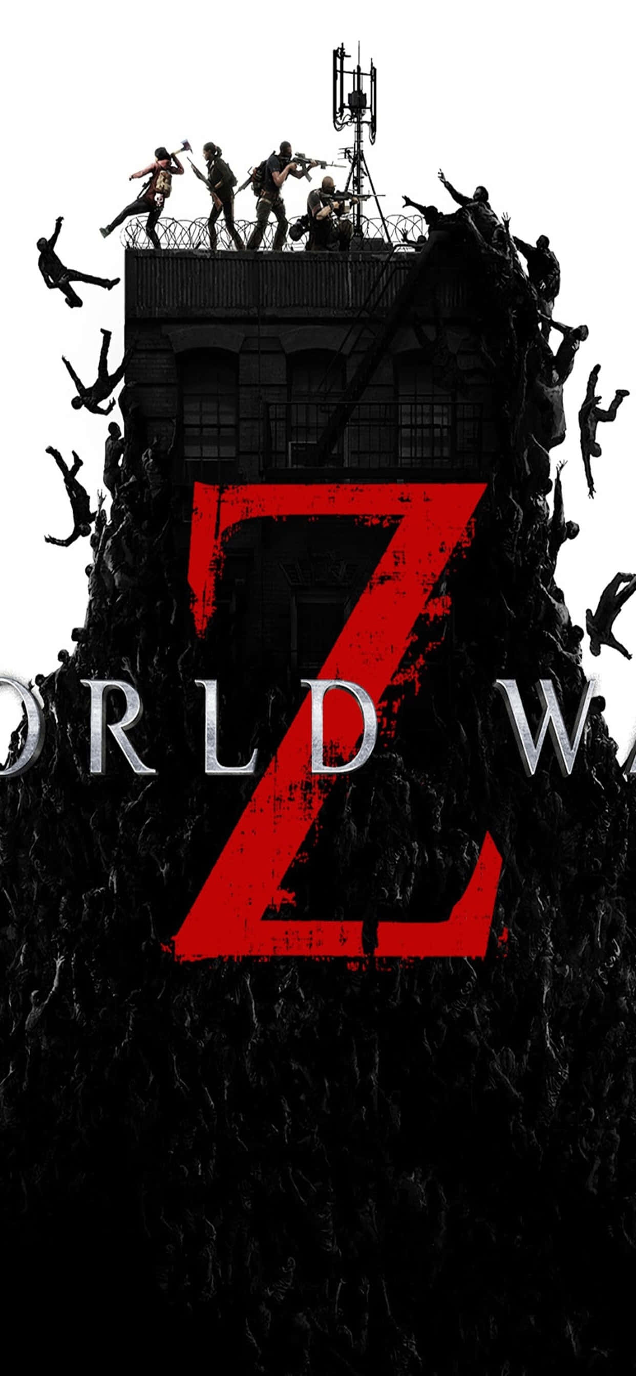 Mchoro wa Kuvutia wa World War Z kwenye iPhone Xs Max Picha ya Ukuta