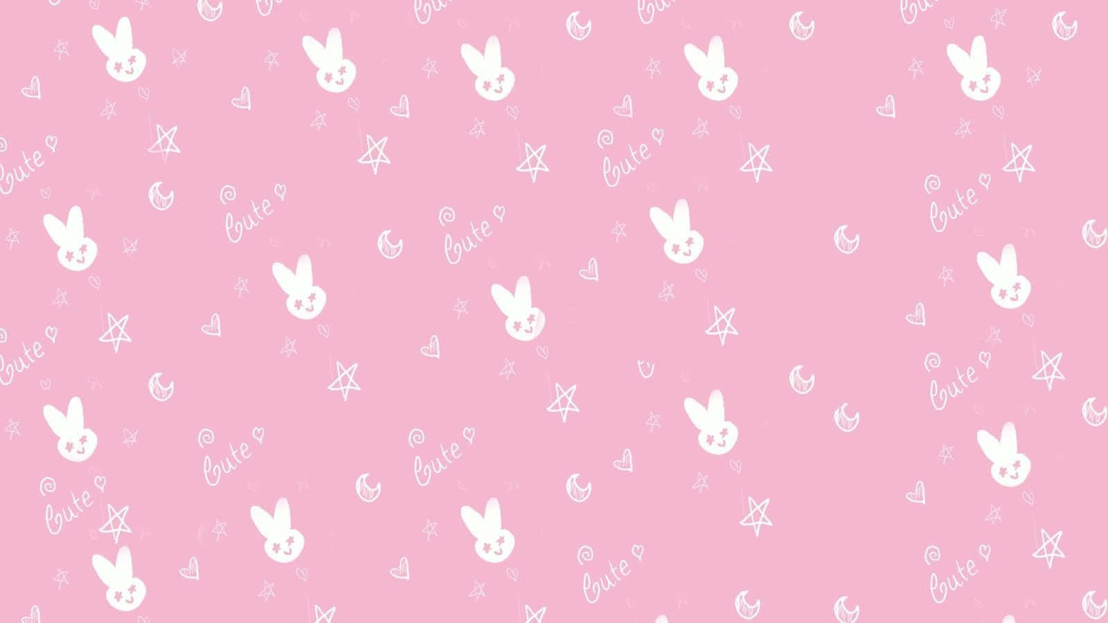 Mchoro wa Latar ya Kawaii wa Pink Mwenye Kuadhimisha Picha ya Ukuta
