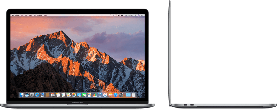 Mchoro wa MacBook Pro Kutoka Mbele na Upande Picha ya Ukuta