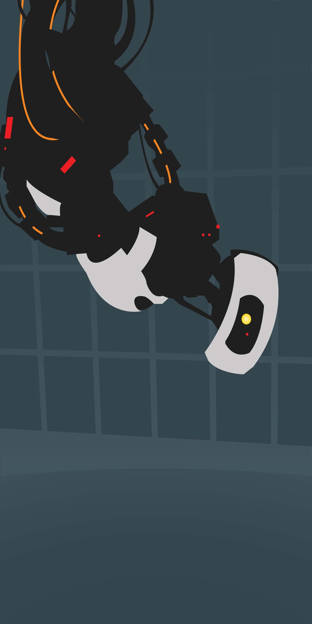 Mchoro wa Mandhari Rahisi wa Pixel 3 wa Shabiki wa GLAdOS Picha ya Ukuta