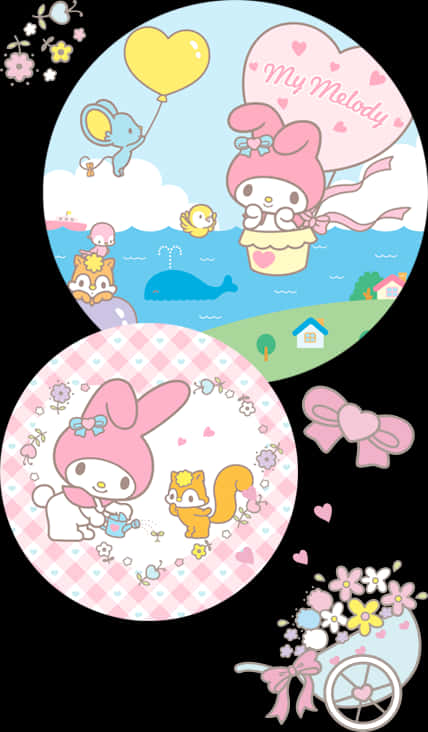 Mchoro wa Matukio ya My Melody Picha ya Ukuta