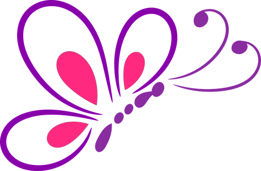 Mchoro wa Mbawu wa Rangi ya Pink na Purple Picha ya Ukuta
