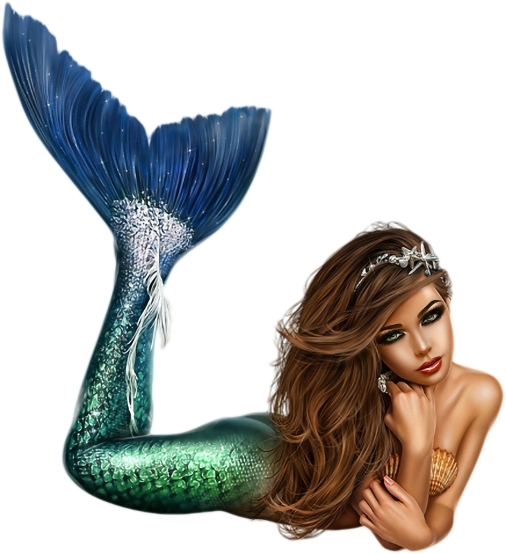 Mchoro wa Mermaid wa Kifahari Picha ya Ukuta