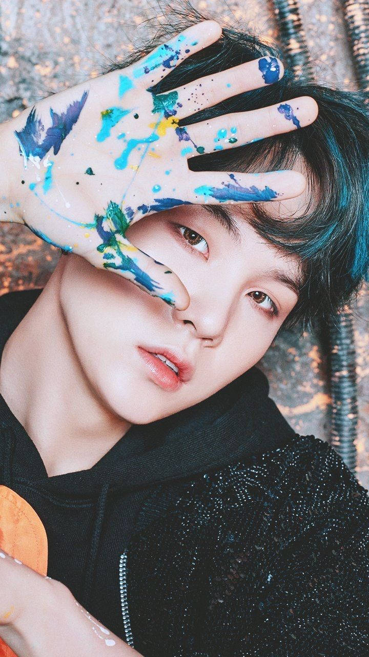 Mchoro wa Mkono wa Suga wa BTS Mrembo Picha ya Ukuta