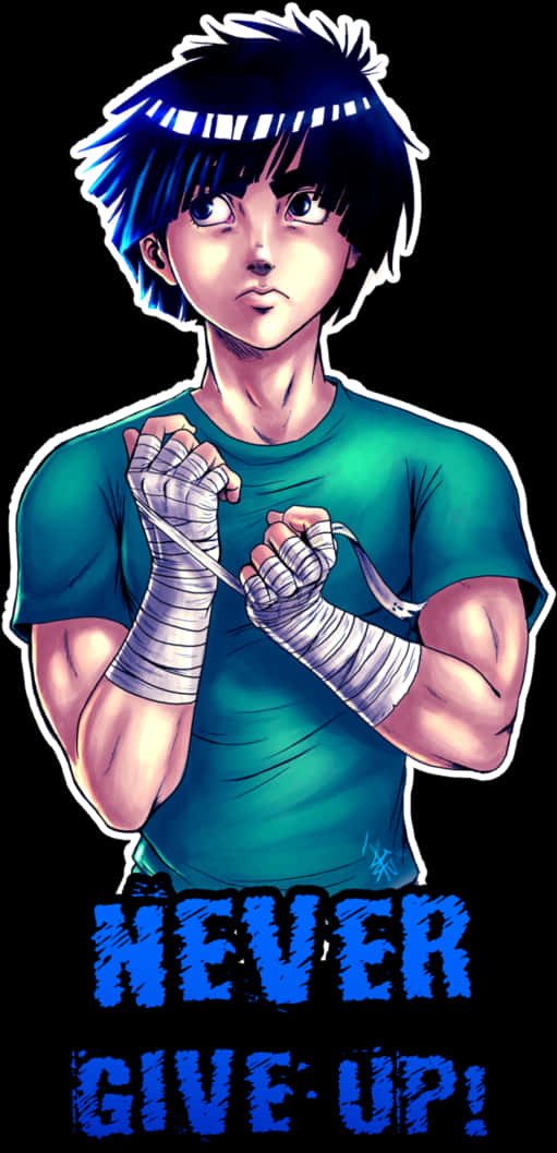Mchoro wa Msukumo wa Rock Lee Picha ya Ukuta