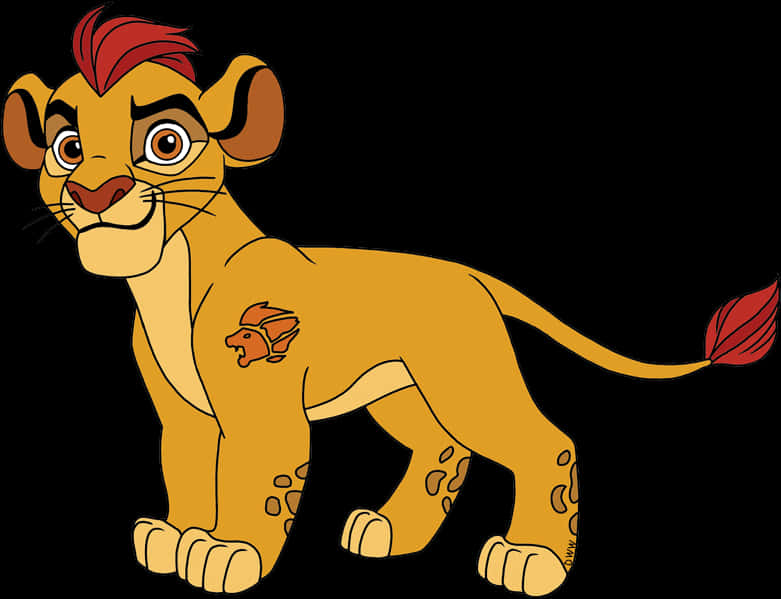 Mchoro wa Mwanalion Animated Picha ya Ukuta