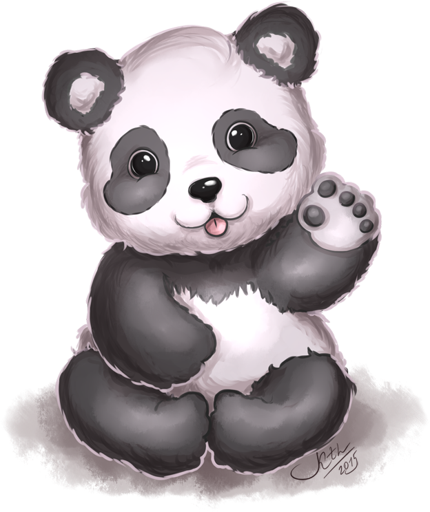 Mchoro wa Panda Mzuri Picha ya Ukuta