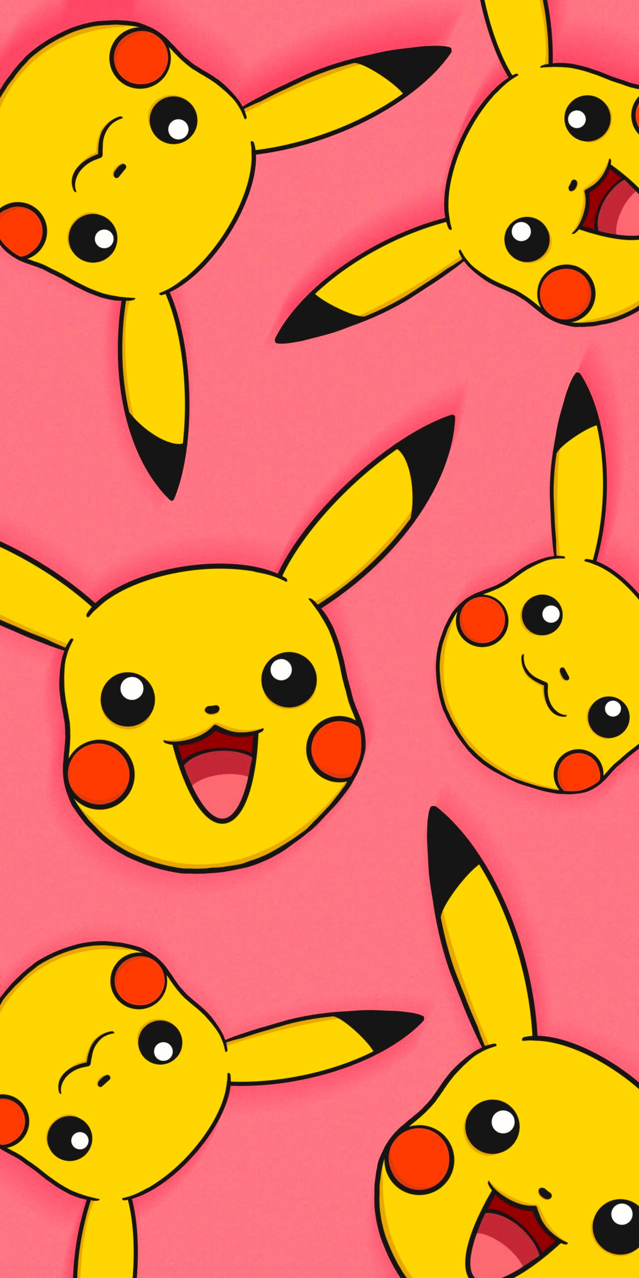 Mchoro wa Pikachu Usio na Mshono Picha ya Ukuta