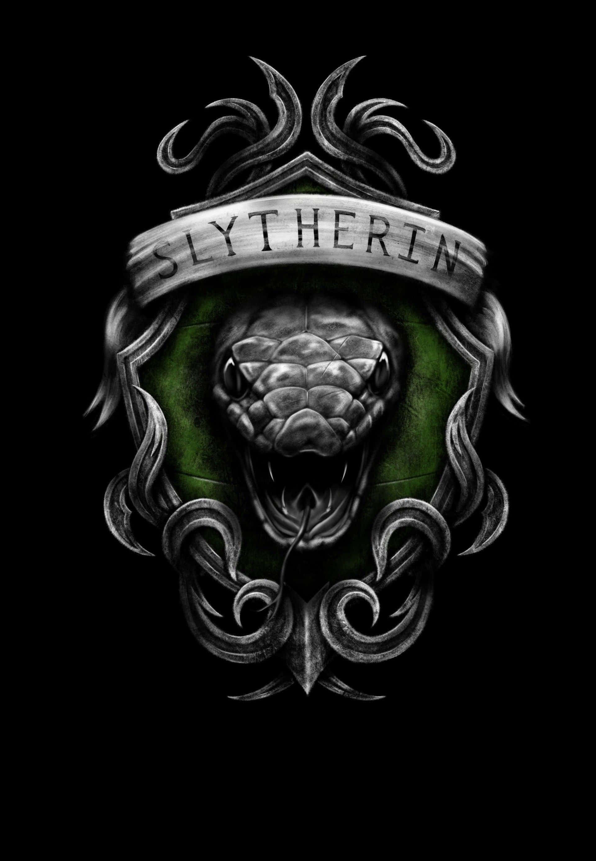 Mchoro wa Slytherin Aesthetic yenye mafumbo na msisimko Picha ya Ukuta