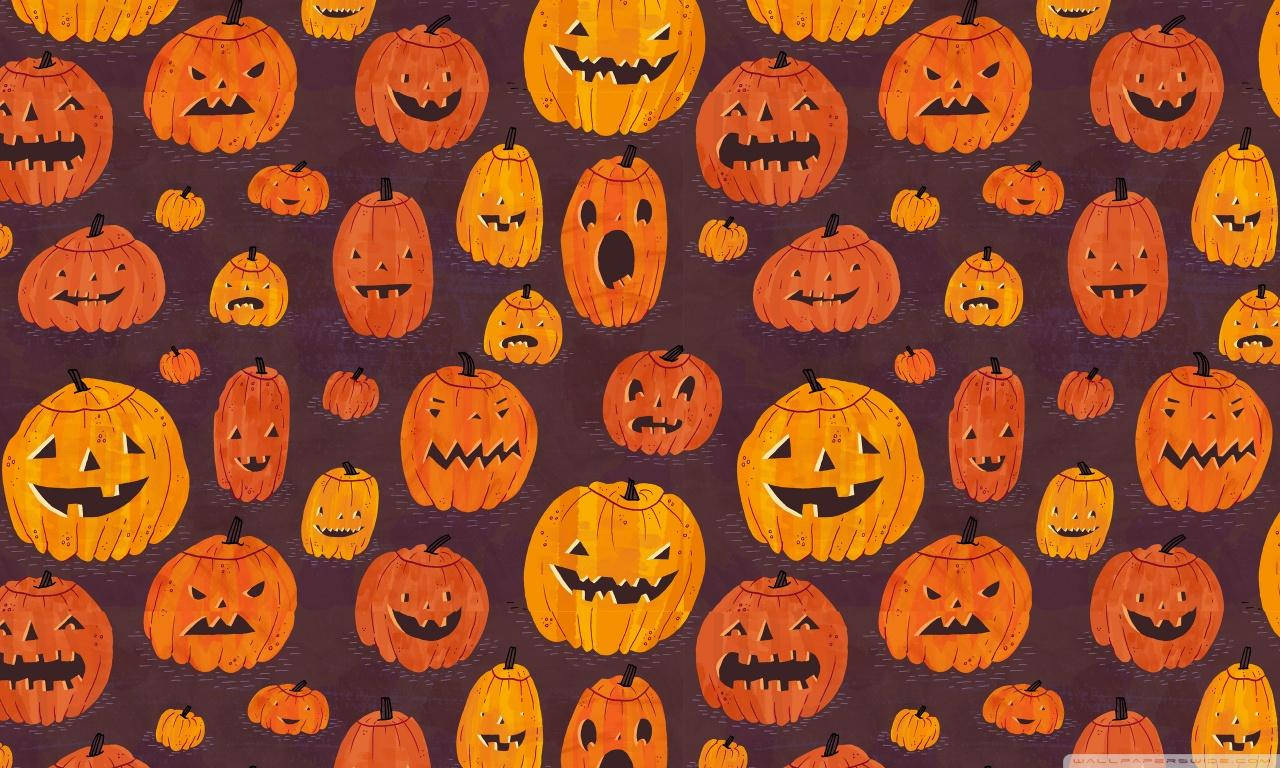 Mchoro wa Taa za Halloween za Kale Picha ya Ukuta