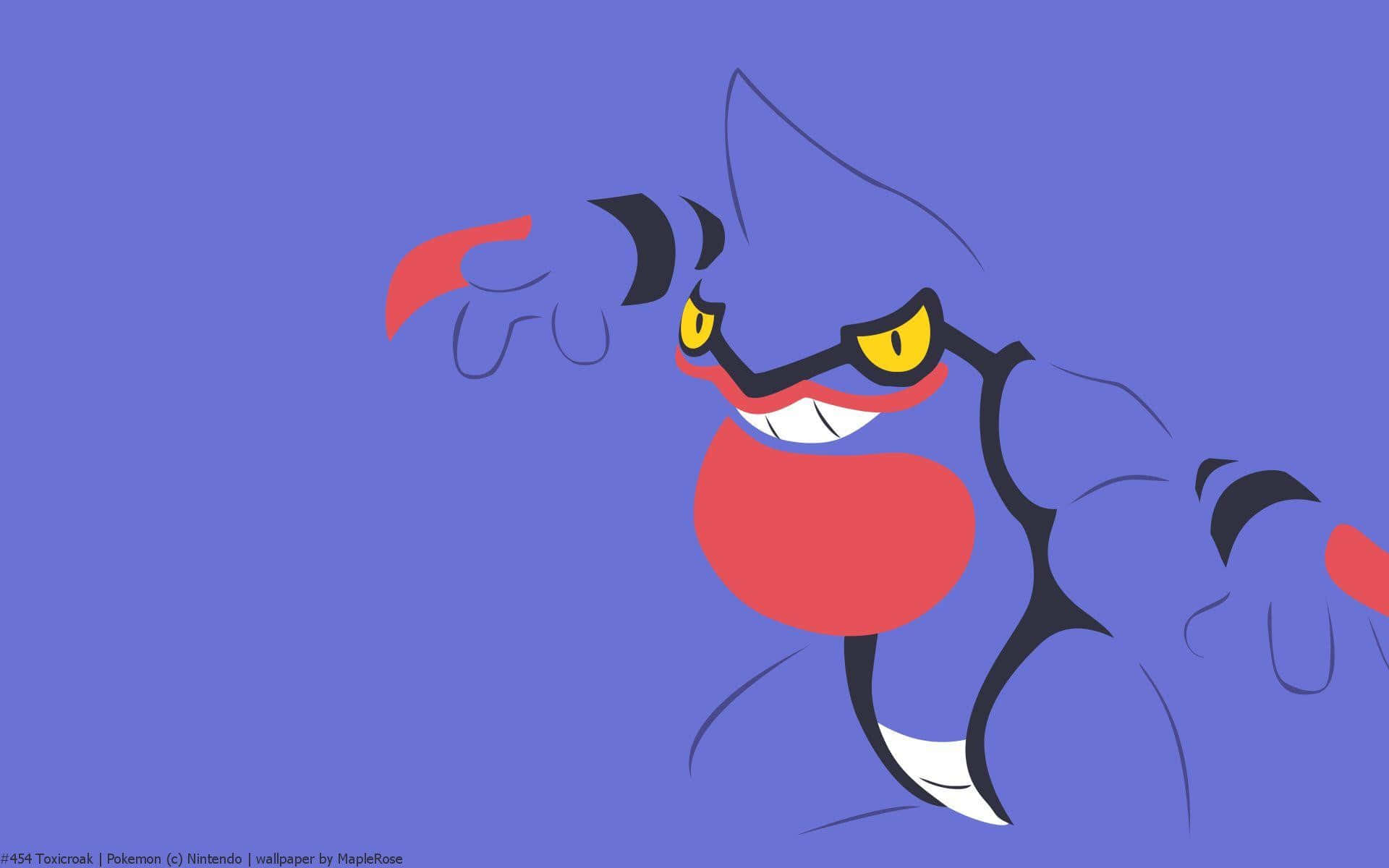 Mchoro wa Toxicroak Pokemon wa Kimaadili wa Kimaadili Picha ya Ukuta