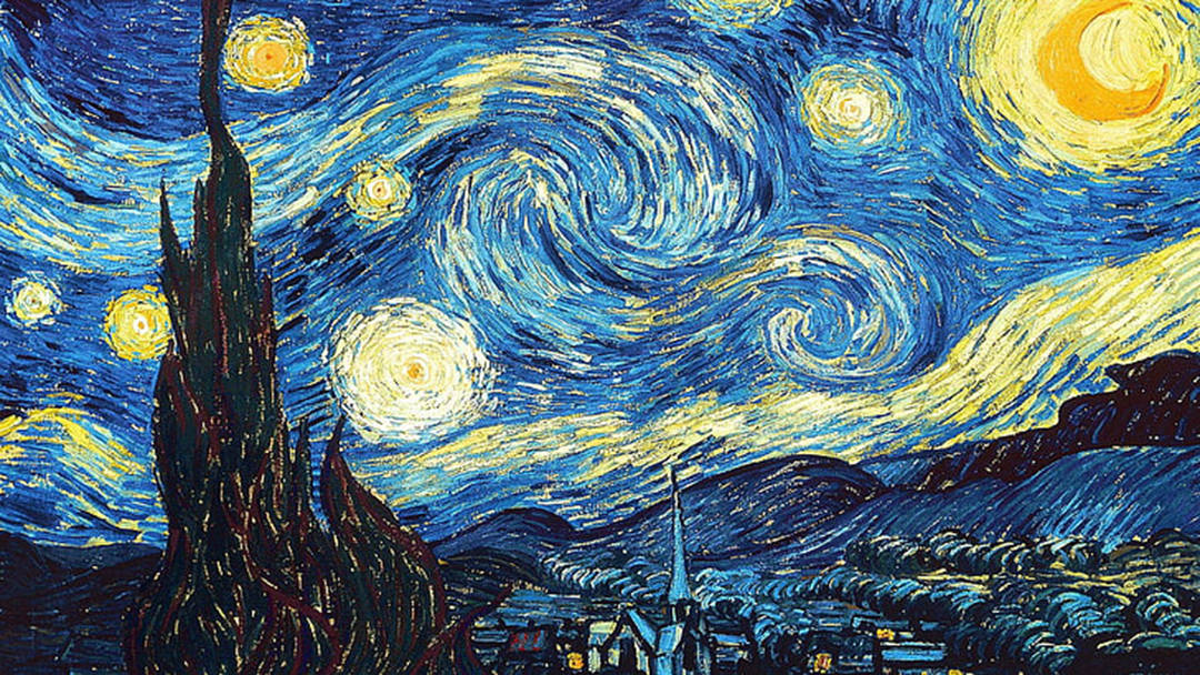 Mchoro wa Van Gogh wa Bluu Picha ya Ukuta