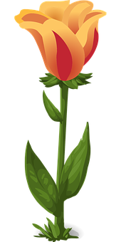 Mchoro wa Vekta wa Tulipu ya Rangi ya Kichwa na Kikundu Picha ya Ukuta