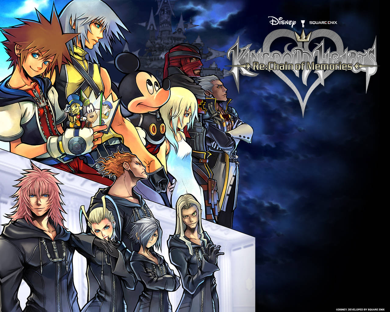 Mchoro Wenye Nembo ya Kingdom Heart Inayoonekana Picha ya Ukuta