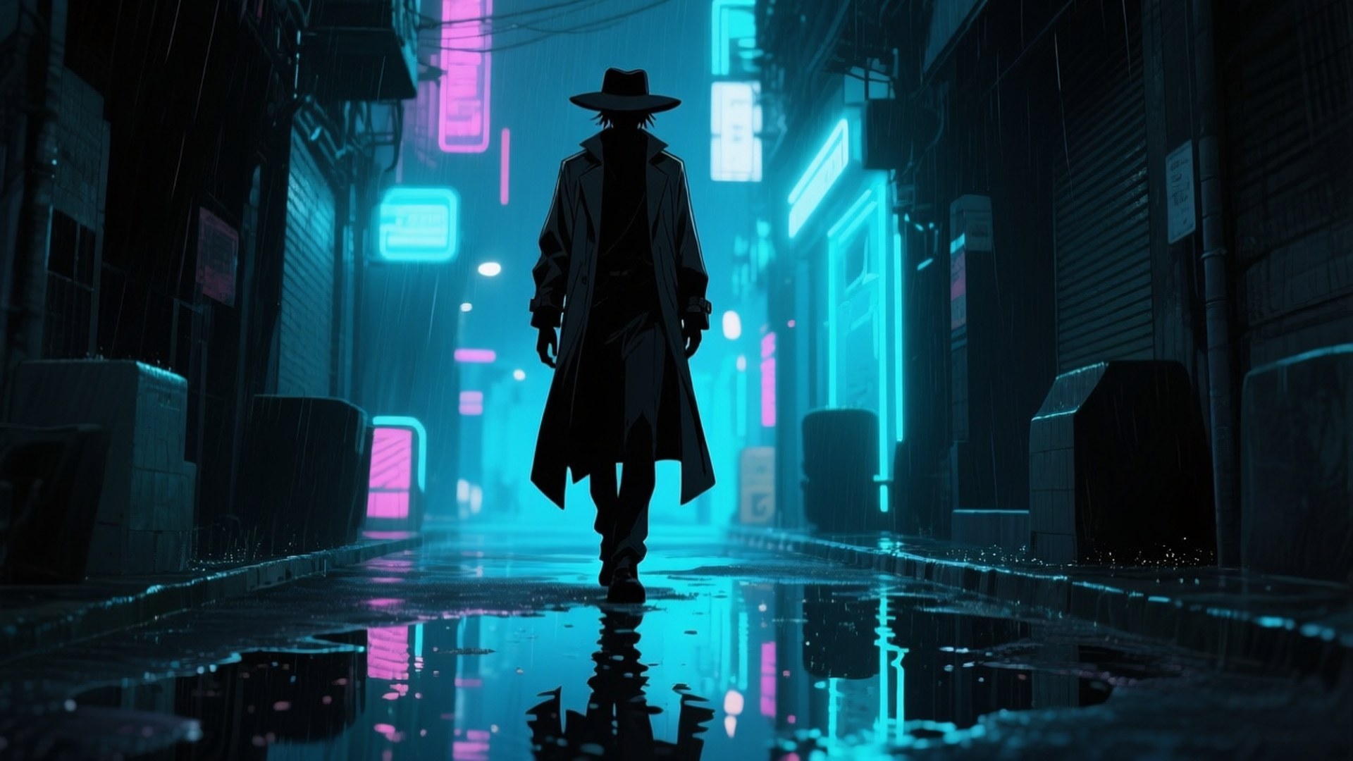 Mchungaji wa Neon Noir Picha ya Ukuta