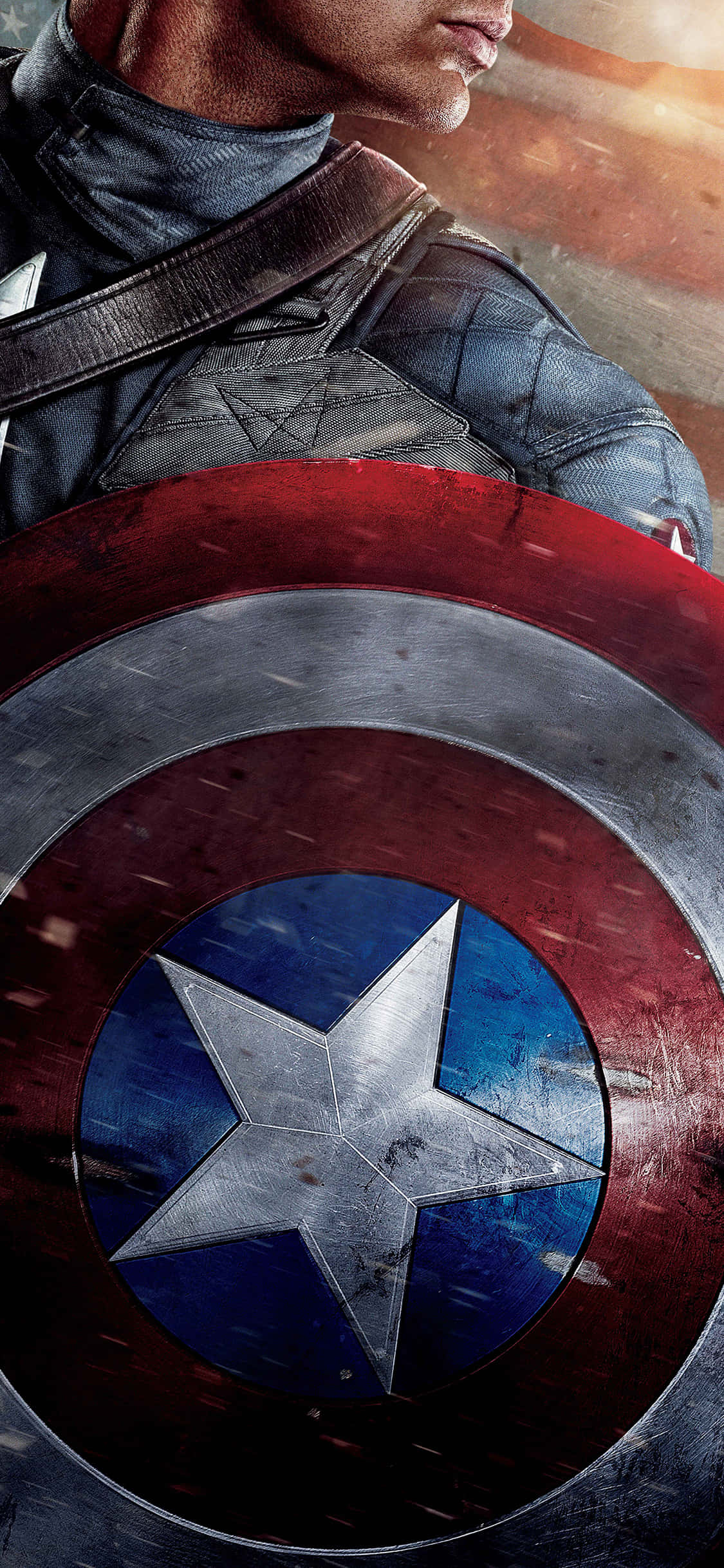 MCU Hero Captain America Shield Background Picha ya Ukuta